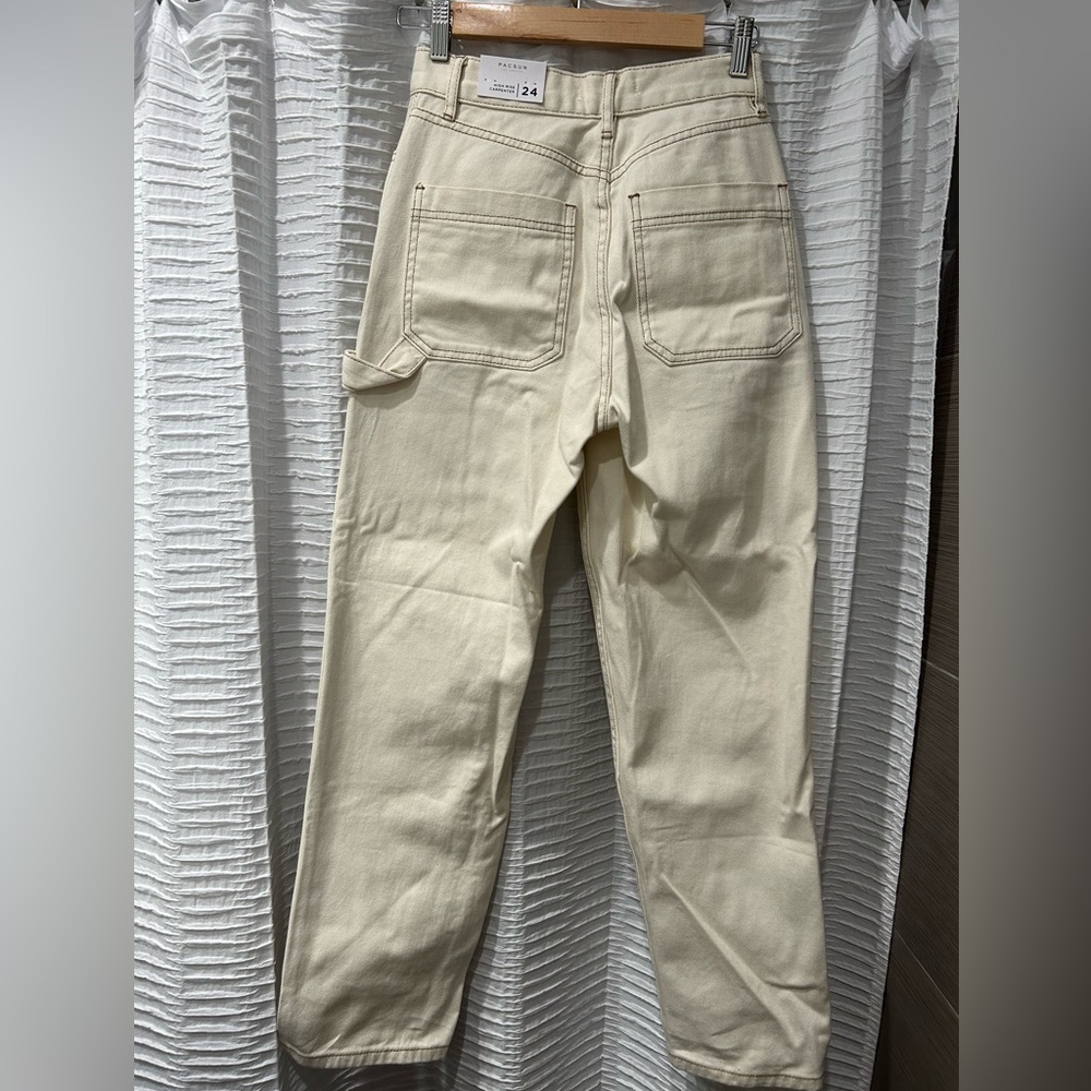 NWT Pacsun Workwear Bone Carpenter Jeans - Picture 3 of 3